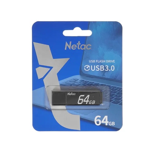 USB-накопитель, Netac, NT03U351N-064G-30BK, 64GB, USB3.0 Чёрный