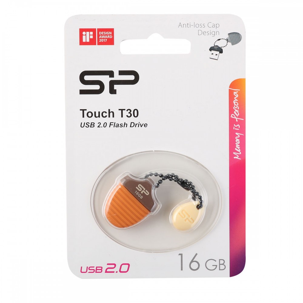 Флеш-накопитель USB 2.0 16 Gb Silicon Power Touch T30 Hazelnut