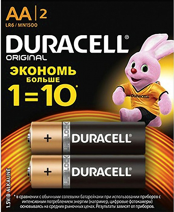 Батарейка DURACELL AA LR6/MN 1500, 