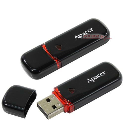 Флешка USB Apacer AH333, 16GB, Черный flash AP16GAH333B-1, USB 2.0, black