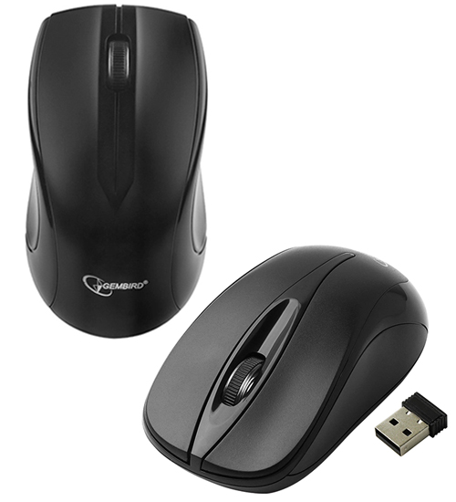 Мышь Gembird MUSW-320, Wireless, optical, 1AA, USB, Черный Mouse black