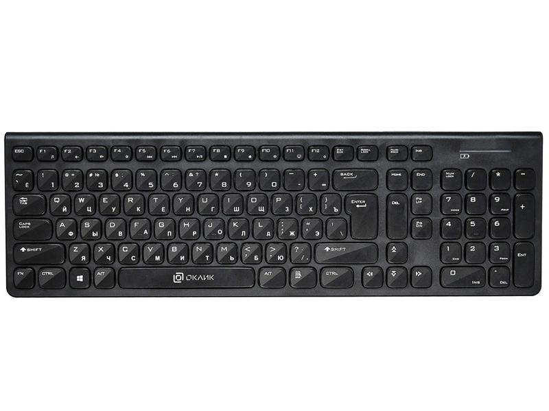 Клавиатура USB, Oklick 880S KeyBoard Wireless, black