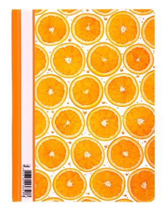 Папка -скоросшиватель Hatber А4 Hatber 120/180мкм Пластиковая-Апельсин