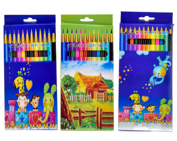 Цветные карандаши, 12цветовморе, деревянные