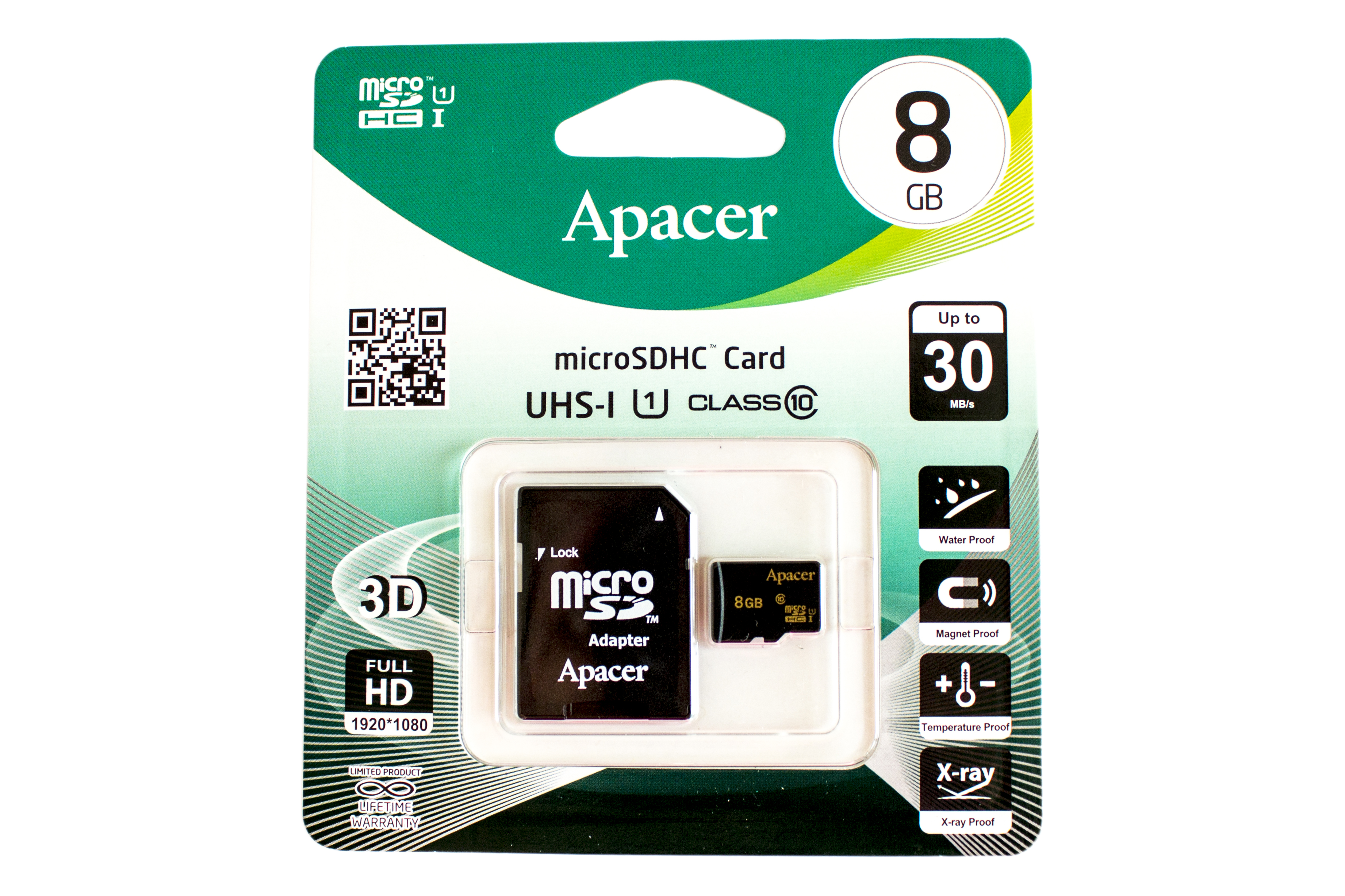 Карта памяти 8GB Apacer AP8GMCSH10U1-R
