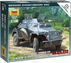 Сборная модель .Немецкий бронеавтомобиль Sd.Kfz.222  Звезда 