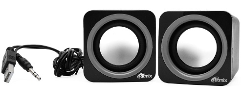 Акустическая система Ritmix SP-2025 (2.0), цвет черный-серый SPK active RMS 2.5Wx2, USB power