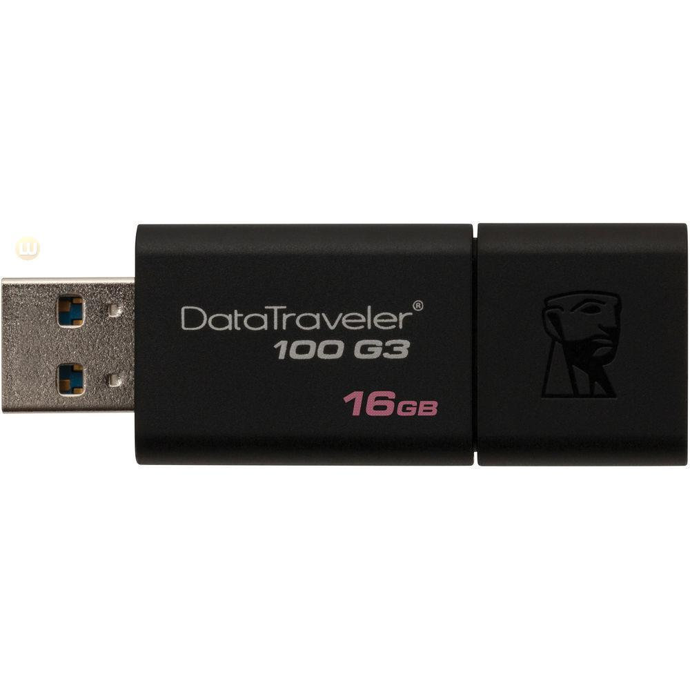 Флешка 16Gb Kingston DataTraveler 100 G3, USB 3.0, Black USB 