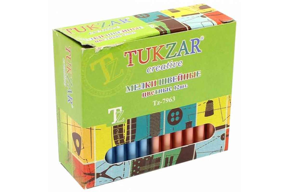 Мелки швейные цветные, 12 штук  Tukzar