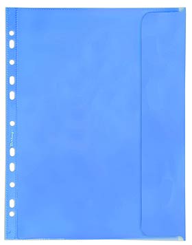 Папка вкладыш Berlingo с перфорацией премиум А4 150 мкм с клапаном синий цвет горизонтальная.