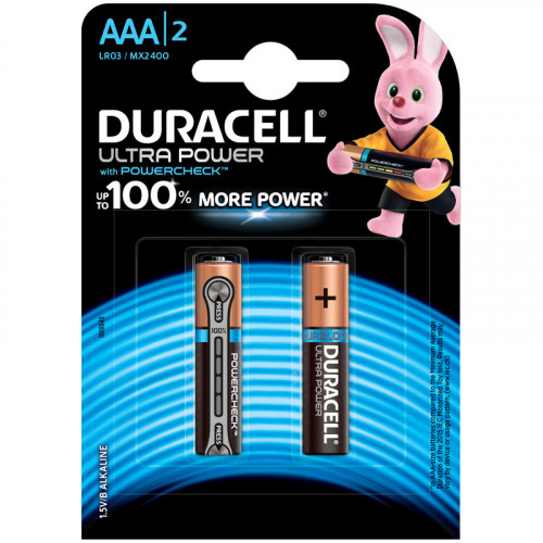 Батарейка Duracell UltraPower AAA (LR03) алкалиновая, 2BL