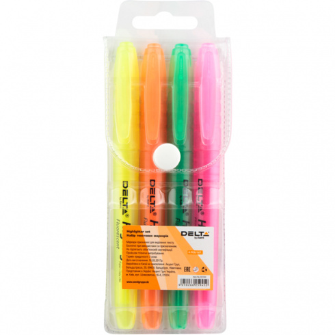 Набор маркеров Highlighter  2-4 мм. 4 цвета