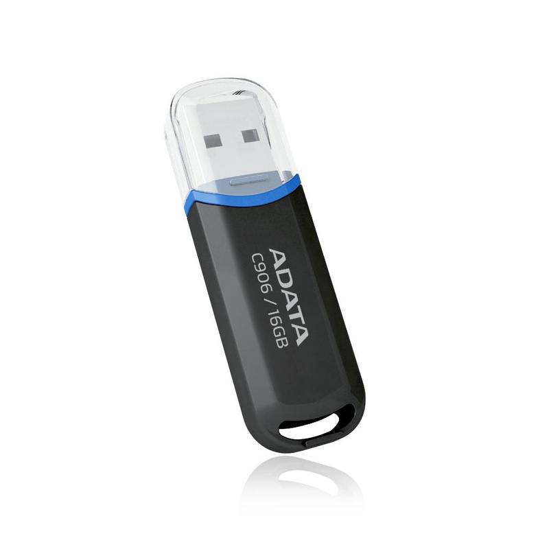 Флешка USB Adata, C906, 16GB, Черный flash AC906-16G-RBK USB 2.0, black