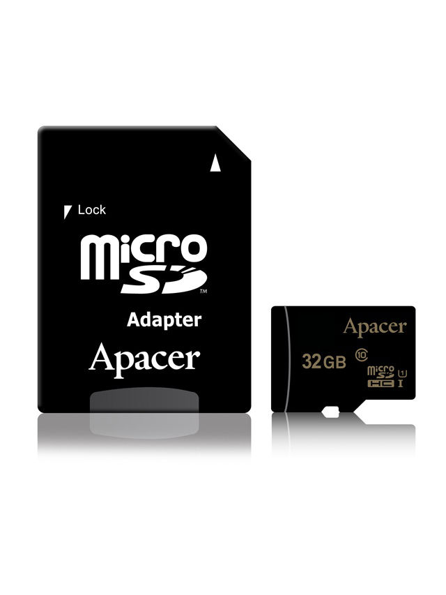 Карта памяти microSDXC 64GB, Apacer AP64GMCSX10U5-R MemoryCard Class 10, 85R/30W, + adapter SD