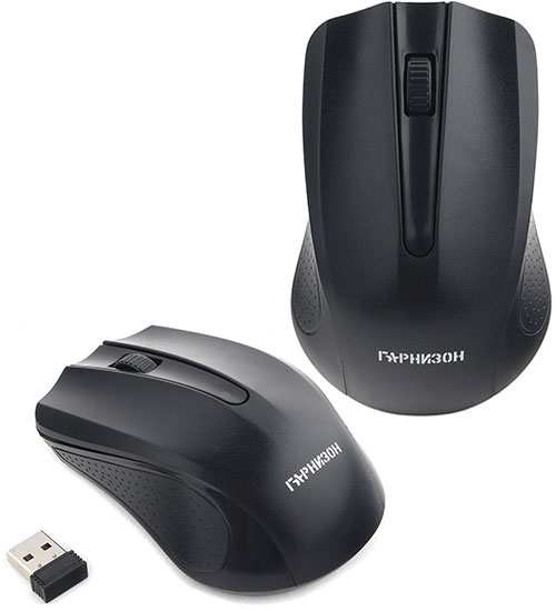 Мышь Гарнизон GMW-430, Wireless Optical Mouse, 1200 dpi, USB, Черный Mouse black