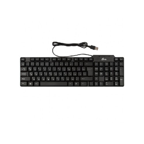 Клавиатура USB, Ritmix RKB-111, Черный KeyBoard 102 keys, rus/lat, black
