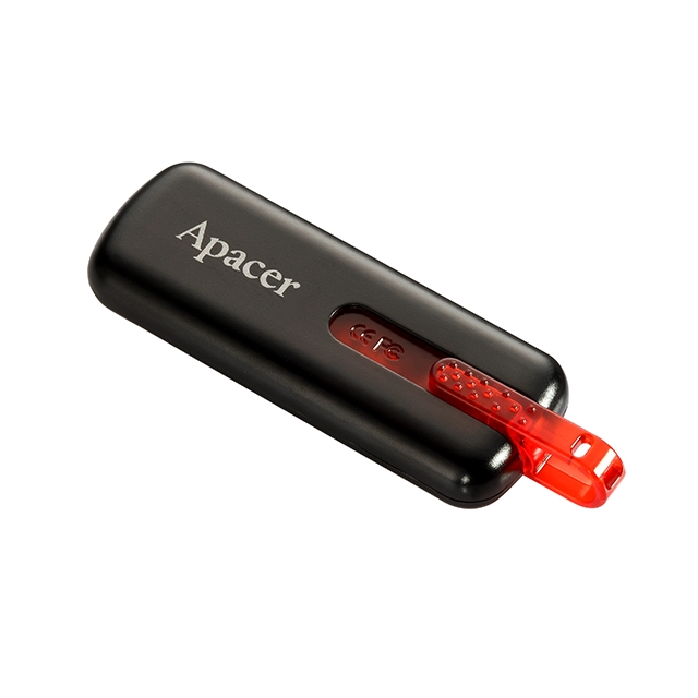 Флешка USB Apacer AH326, 64GB, Черный flash AP64GAH326B-1, USB 2.0, black