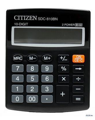 Калькулятор настольный Citizen 10-разрядный 124x102x25мм, черный