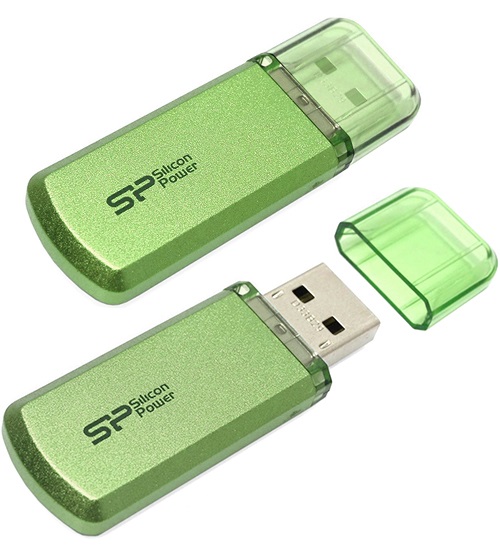 Флешка USB Silicon Power Helios 101 16GB, Зеленый flash USB 2.0, green