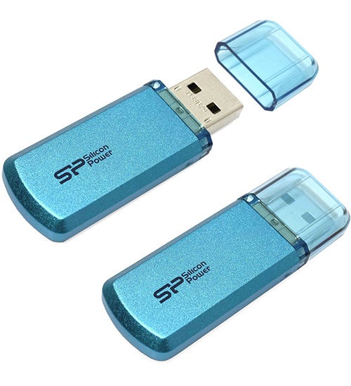 Флешка USB Silicon Power, Helios 101 32GB, Синий flash USB 2.0, blue