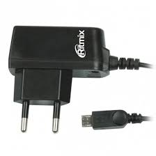 Зарядка USB micro 220В Ritmix RM-110, Черный