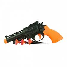 Пистолет детский оранжевый с присосками 
