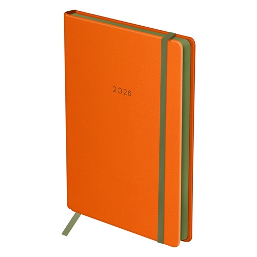 Ежедневник датированный 2026г., А5, 176л., твердый переплет, кожзам, BG