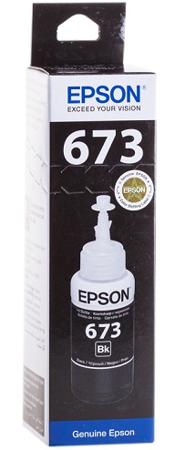 Чернила оригинальные Epson T6731 черные (Black) для L800, L805, L810, L850, 70 мл.