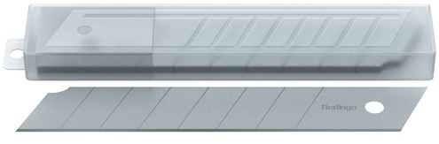 Лезвия для канцелярских ножей Berlingo, 18 мм., 10 штук, в пластиковом пенале